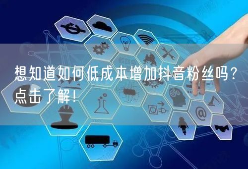 想知道如何低成本增加抖音粉丝吗？点击了解！