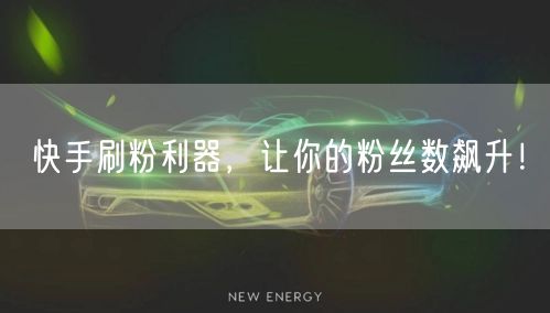 快手刷粉利器，让你的粉丝数飙升！