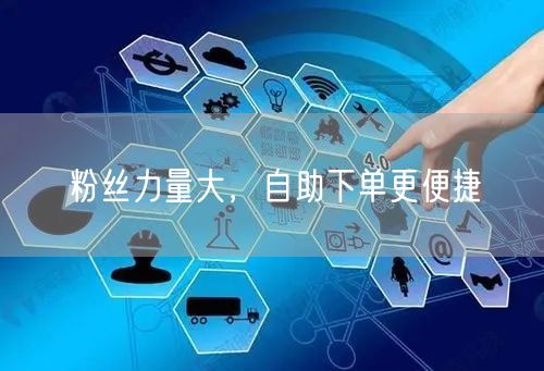 粉丝力量大，自助下单更便捷
