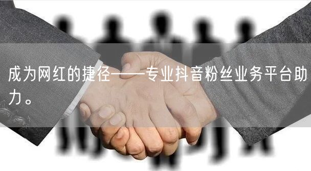 成为网红的捷径——专业抖音粉丝业务平台助