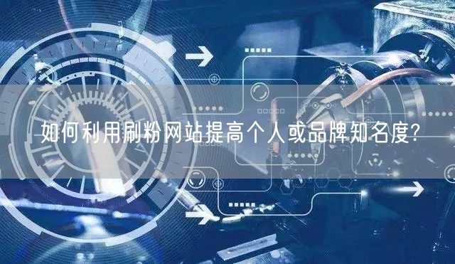 如何利用刷粉网站提高个人或品牌知名度?