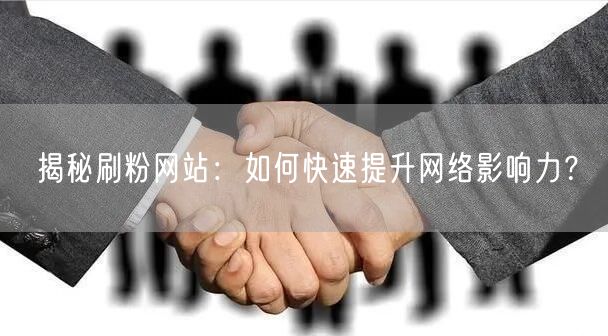 揭秘刷粉网站：如何快速提升网络影响力？