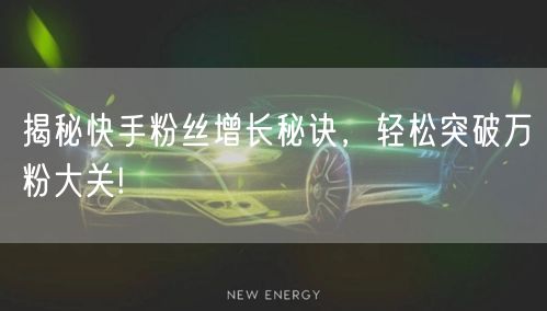 揭秘快手粉丝增长秘诀，轻松突破万粉大关!