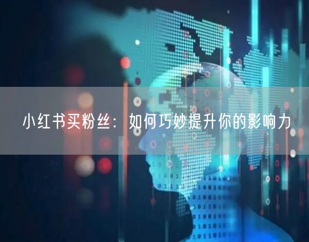 小红书买粉丝：如何巧妙提升你的影响力