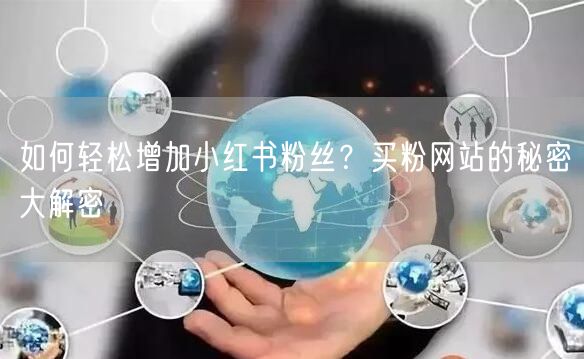 如何轻松增加小红书粉丝？买粉网站的秘密大解密