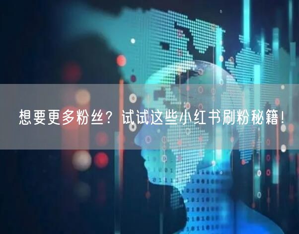 想要更多粉丝？试试这些小红书刷粉秘籍！