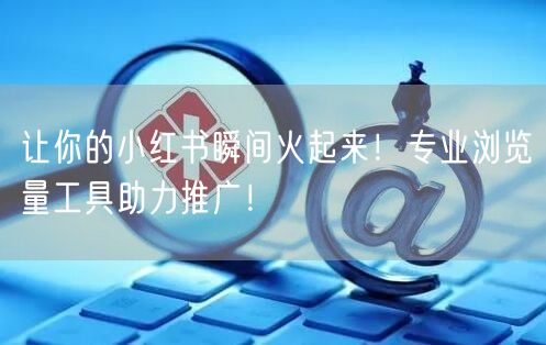 让你的小红书瞬间火起来！专业浏览量工具助力推广！