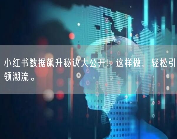小红书数据飙升秘诀大公开！这样做，轻松引领潮流。