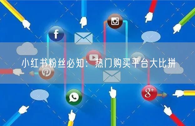 小红书粉丝必知：热门购买平台大比拼