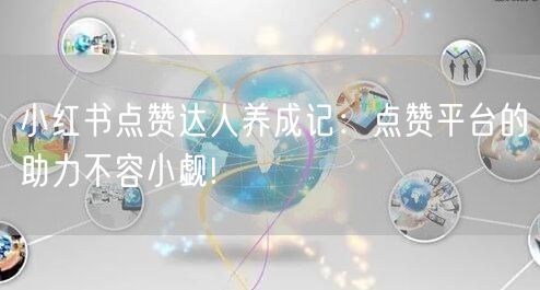 小红书点赞达人养成记：点赞平台的助力不容小觑!
