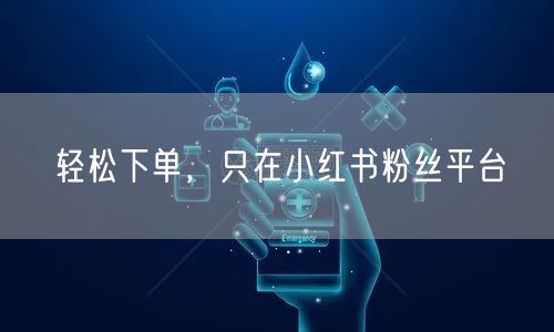 轻松下单，只在小红书粉丝平台