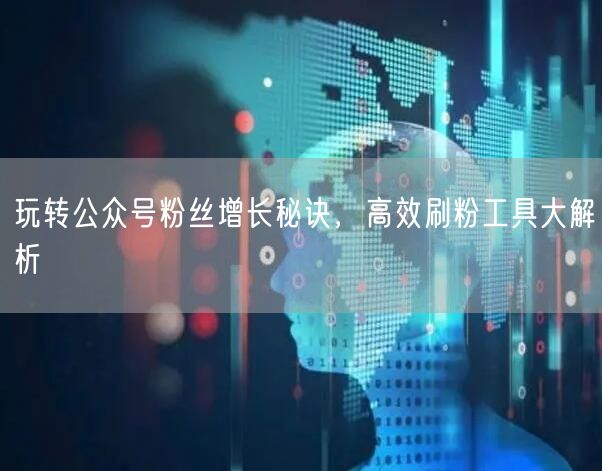 玩转公众号粉丝增长秘诀，高效刷粉工具大解析