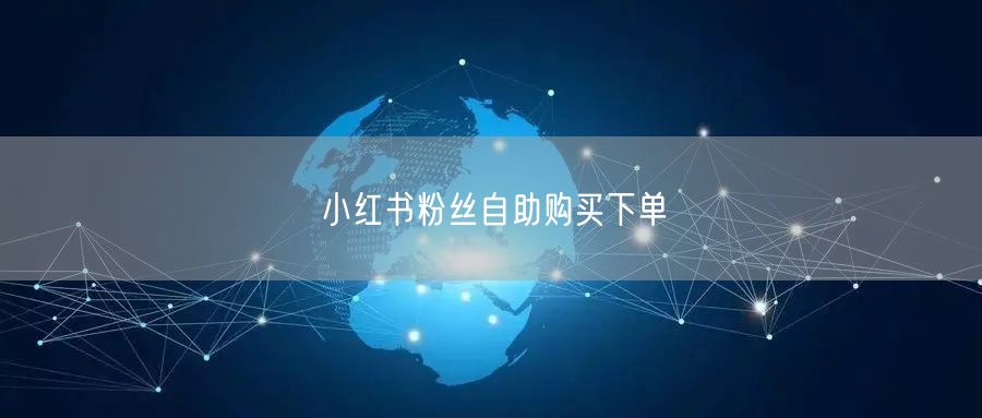 小红书粉丝自助购买下单