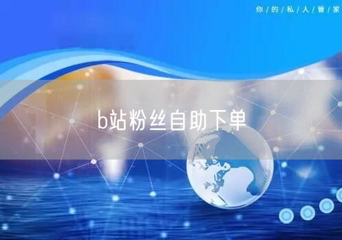 b站粉丝自助下单