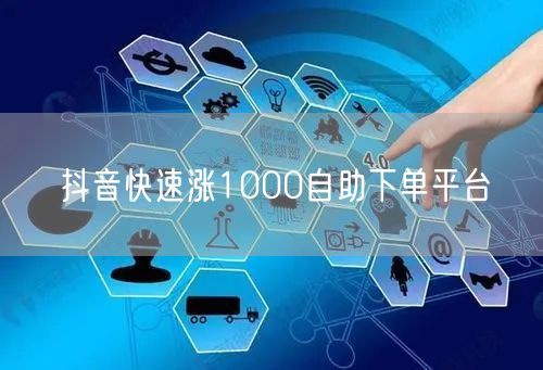 抖音快速涨1000自助下单平台