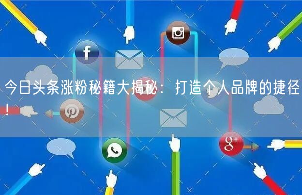 今日头条涨粉秘籍大揭秘：打造个人品牌的捷径！
