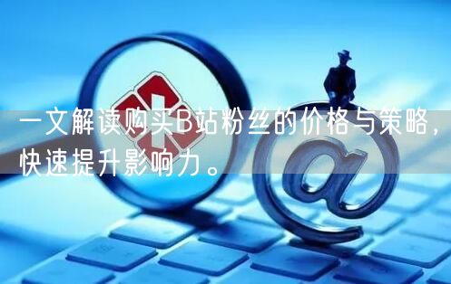 一文解读购买B站粉丝的价格与策略，快速提