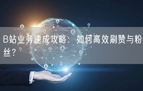B站业务速成攻略：如何高效刷赞与粉丝？