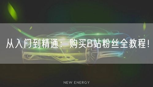 从入门到精通：购买B站粉丝全教程！