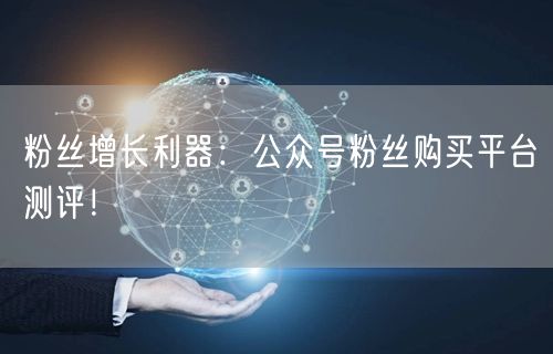 粉丝增长利器：公众号粉丝购买平台测评！